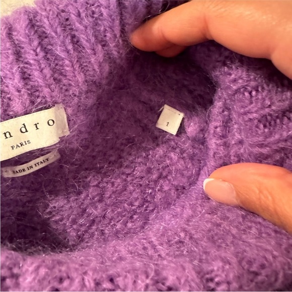 Sandro Paris - Mohair Oversize Sweater In Violet
size 1 - Picture 8 of 9